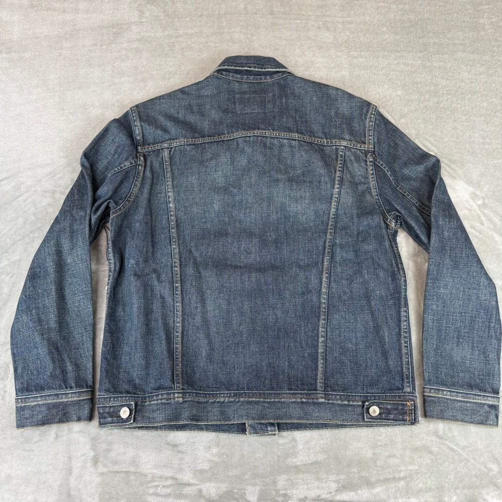 Buck Mason Denim Jean Jacket Mens Large Blue Dark Wash Flap Pockets USA New NWT - Picture 5 of 6
